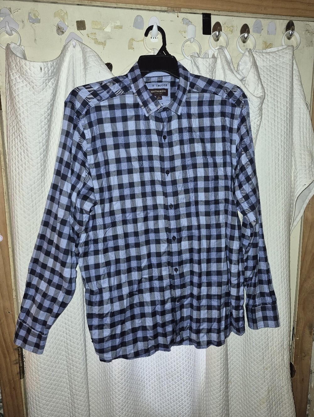Johnston & Murphy Men's Plaid Long Sleeve Button-up Shirt Size XL